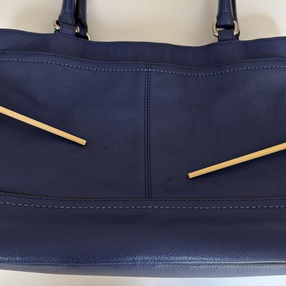 Coach Park Pebbled Leather Carryall Satchel F23280 French Blue - Picture 16 of 17